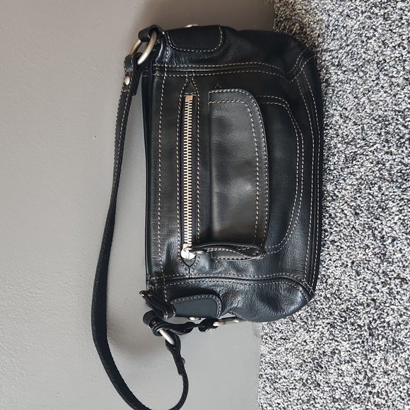 Fossil Handbags - Fossil Genuine Leather Front Pocket Shoulder Bag Purse